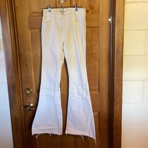 LITZ white flare jeans size 27